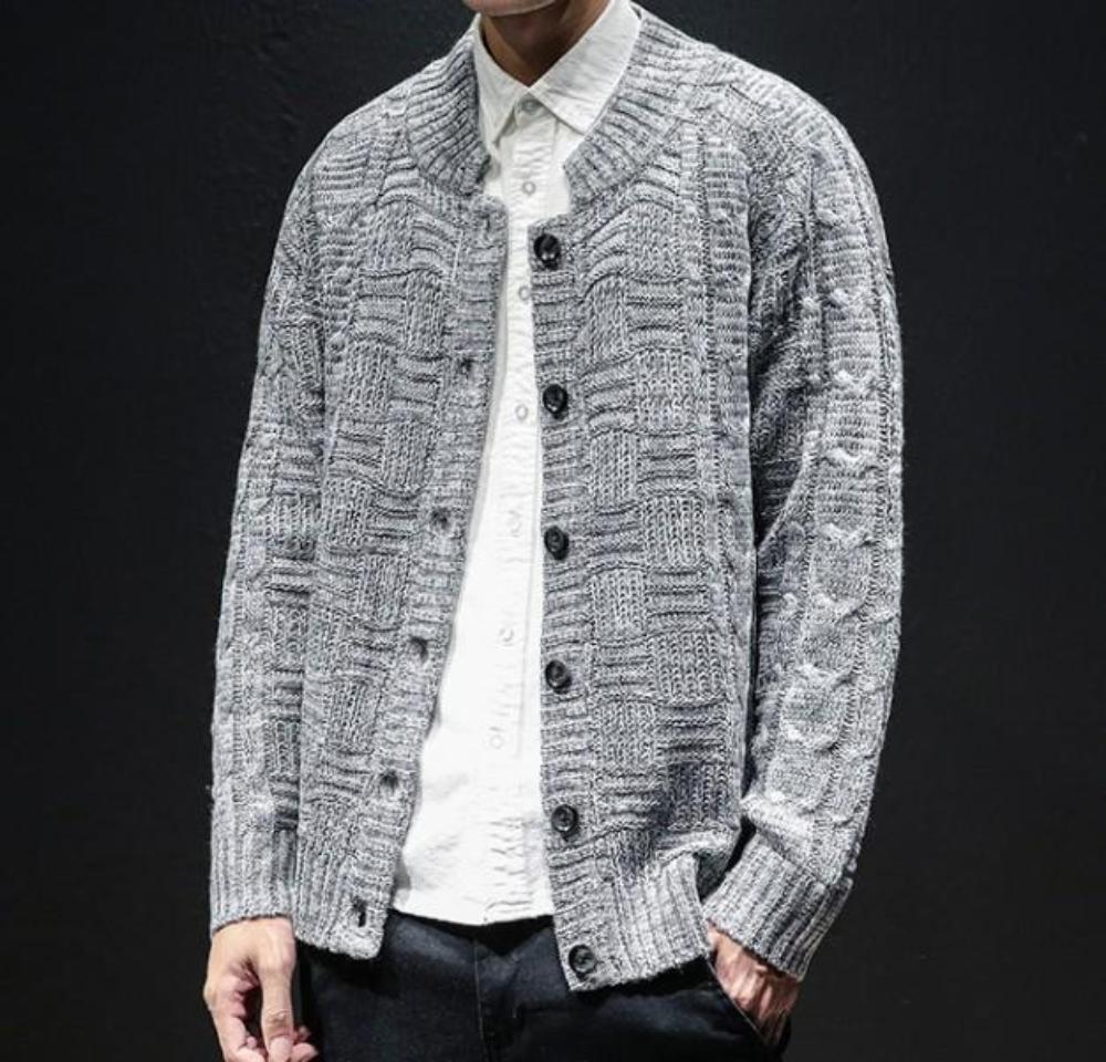 Mens Button Front Cardigan
