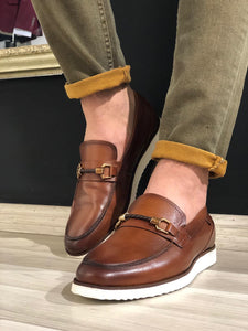 Buckle Detail Calf-Leather Shoes Tan-baagr.myshopify.com-shoes2-BOJONI