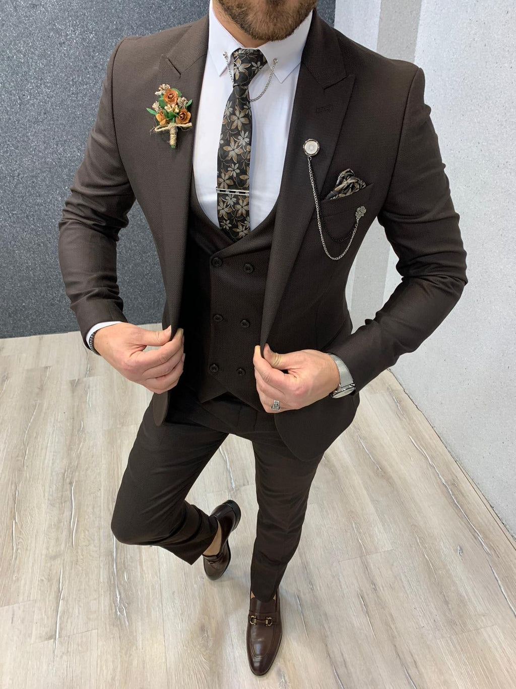 Olympia Brown Slim Fit  Suit-baagr.myshopify.com-1-BOJONI