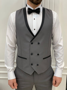 Bojoni Tishko Gray  Slim Fit Tuxedo