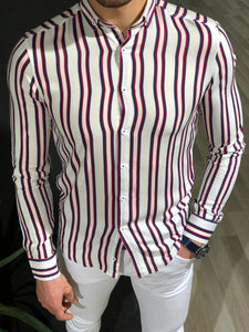 Benso Slim-Fit Striped Shirt (4 Colors)-baagr.myshopify.com-Shirt-BOJONI