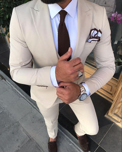 Fenichi Cream Slim Fit Suit-baagr.myshopify.com-3-BOJONI