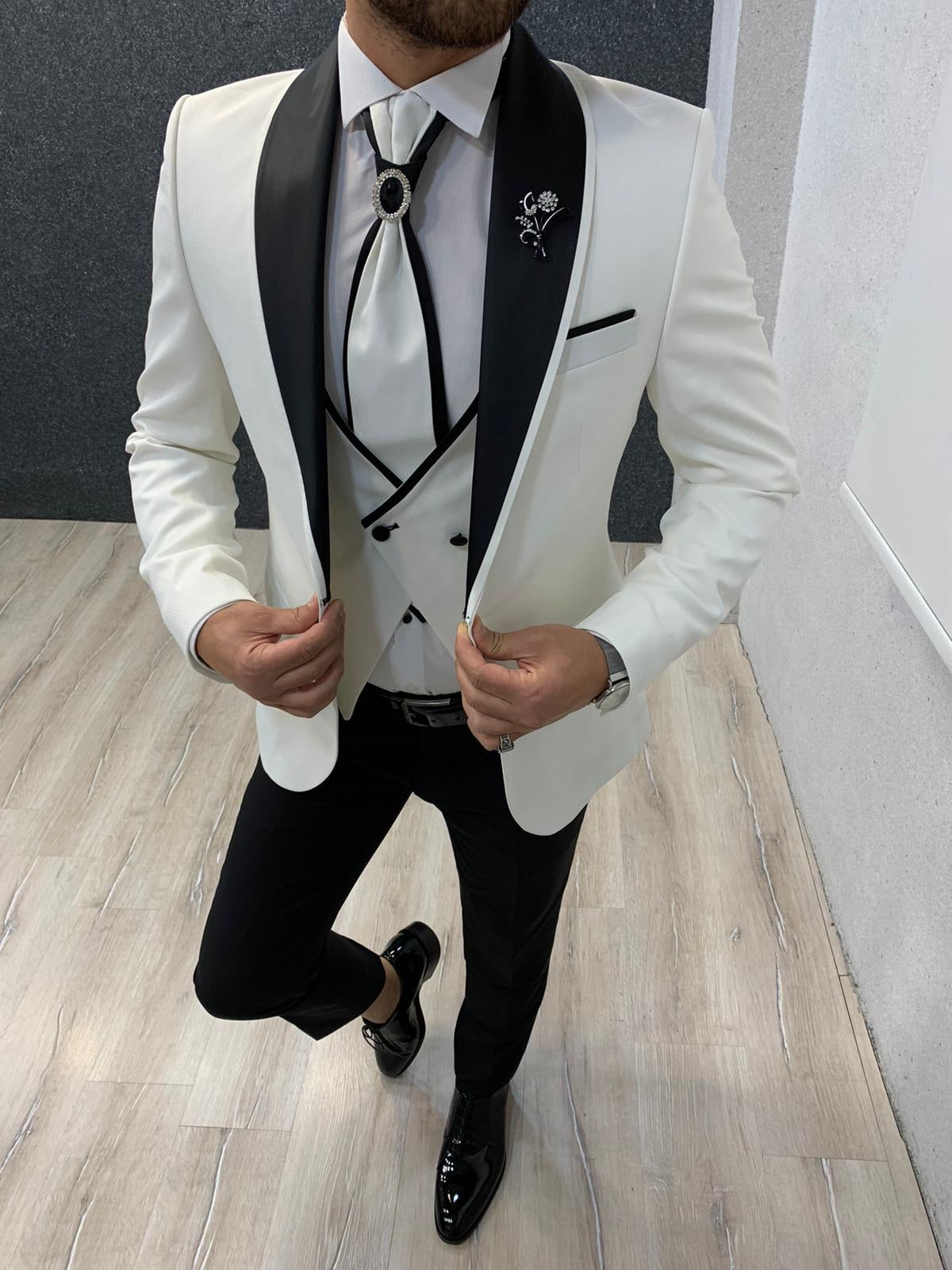 Lanso Slim Fit Tuxedo White-baagr.myshopify.com-1-brabion