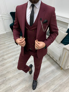 Bojoni Stefano Bordo Slim Fit Suit