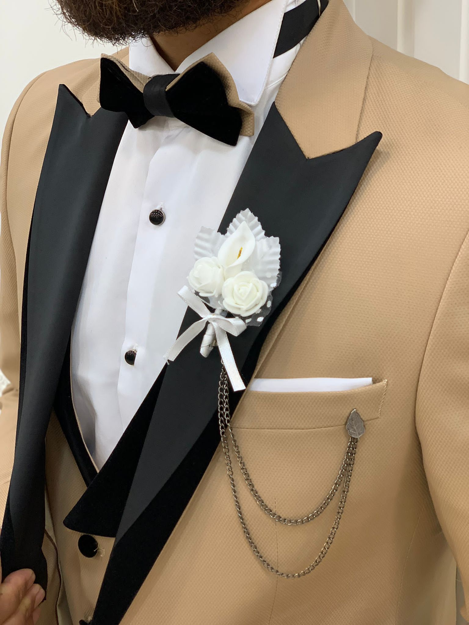 Ventura Dark Cream Slim Fit  Tuxedo-baagr.myshopify.com-1-BOJONI