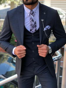 Mikki Slim-Fit  Patterned Suit in Blue-baagr.myshopify.com-suit-BOJONI