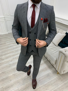 Bojoni Madison Gray Slim Fit Suit