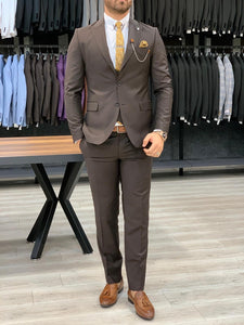 Verona Brown Slim Fit Wool Suit-baagr.myshopify.com-1-BOJONI