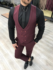 Louis Slim Fit Burgundy  Crystal  Suit-baagr.myshopify.com-1-BOJONI