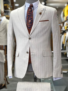 Valencia Ecru Striped Suit-baagr.myshopify.com-suit-BOJONI