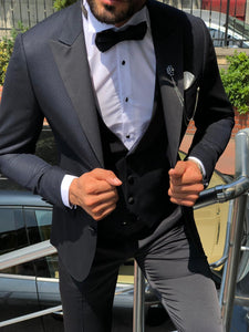 Cristian Slim-Fit Tuxedo Suit Vest Dark Blue-baagr.myshopify.com-suit-BOJONI