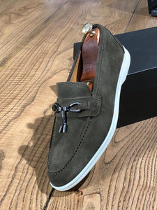 Ferrar Suede Khaki Leather Shoes-baagr.myshopify.com-shoes2-BOJONI