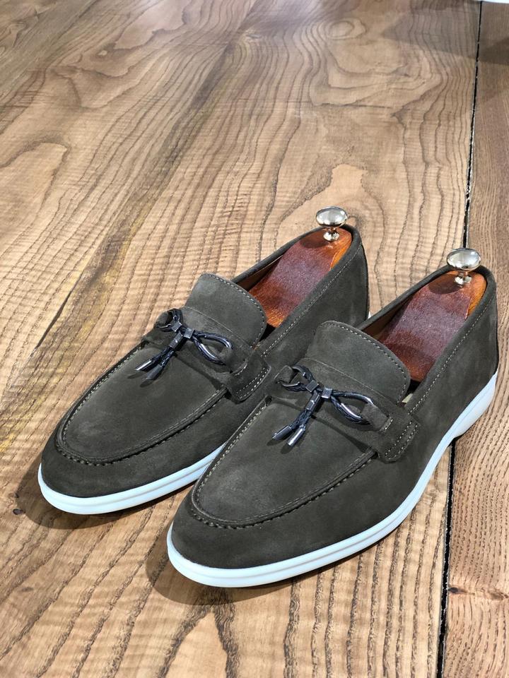 Ferrar Suede Khaki Leather Shoes-baagr.myshopify.com-shoes2-BOJONI