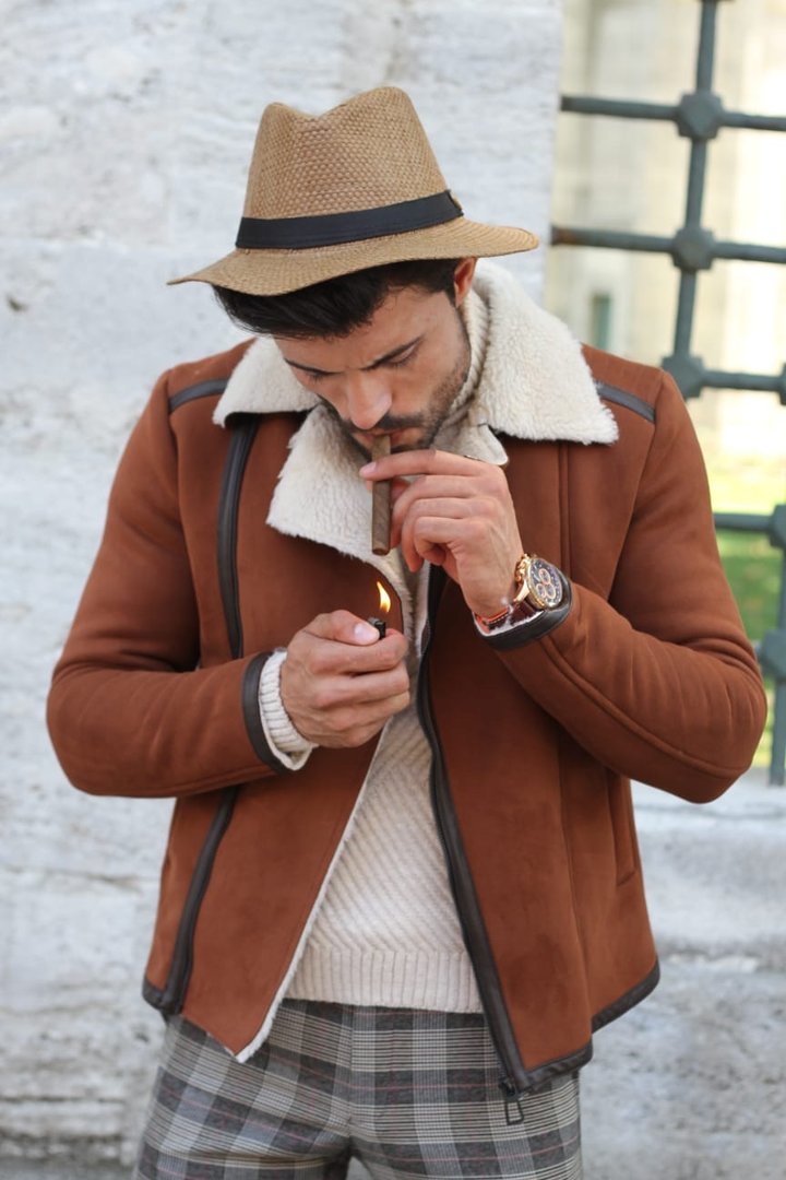 Ignacio Leather Coat With Collar Fur-baagr.myshopify.com-Jacket-BOJONI