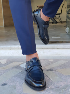 Livorno Navy Blue Buckle Loafers-baagr.myshopify.com-shoes2-brabion