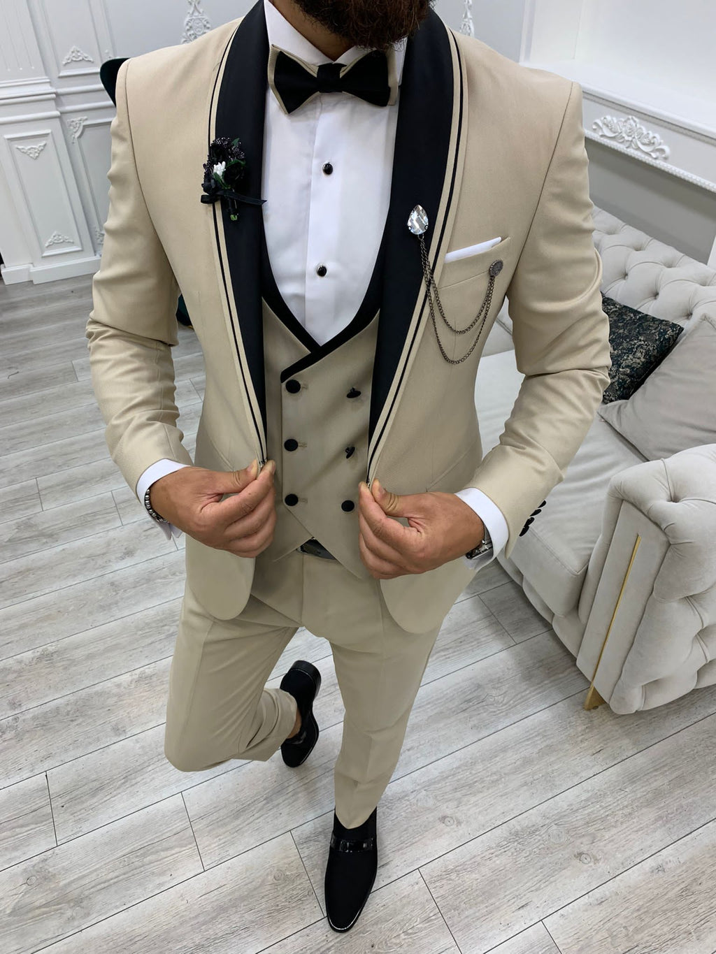 Rocca Cream Slim Fit Tuxedo-baagr.myshopify.com-1-BOJONI