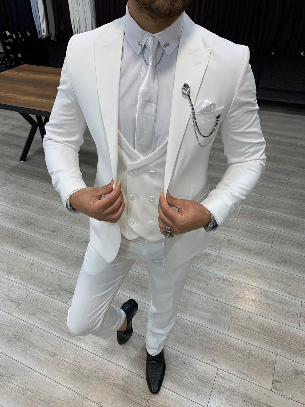 Verona White Slim Fit Wool Suit-baagr.myshopify.com-1-BOJONI