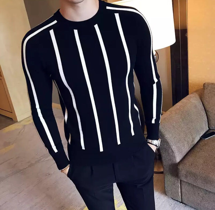 Striped Knitted Sweater (4 Colors)-baagr.myshopify.com-sweatshirts-BOJONI