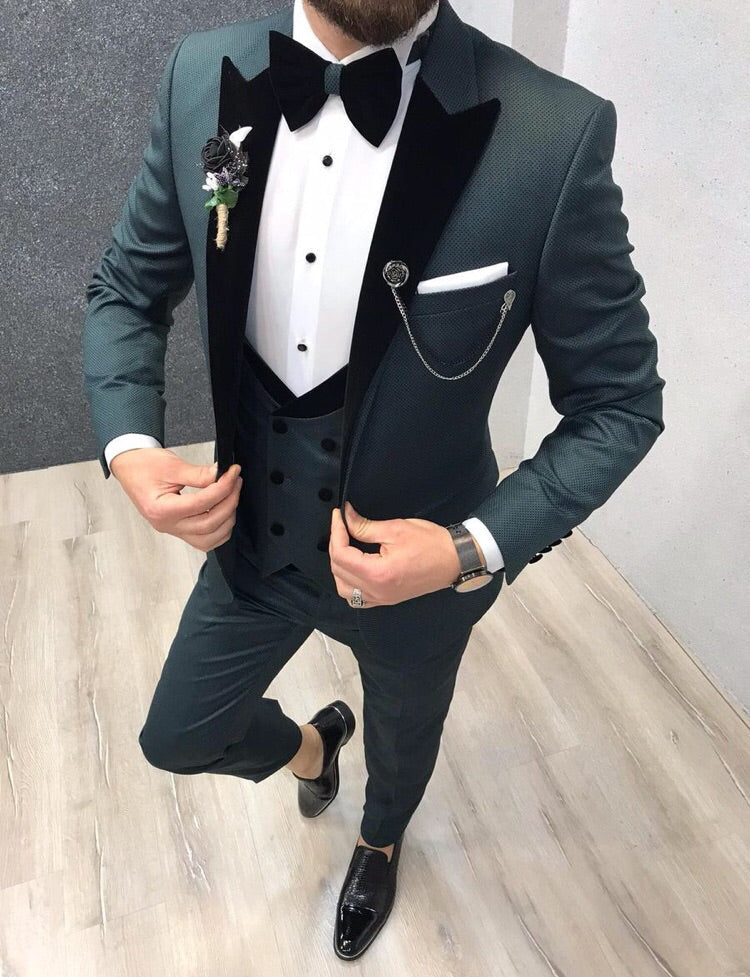 Royal Green Slim Fit Tuxedo-baagr.myshopify.com-1-brabion