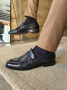 Severi  Dark Blue Kilt Loafers-baagr.myshopify.com-shoes2-BOJONI