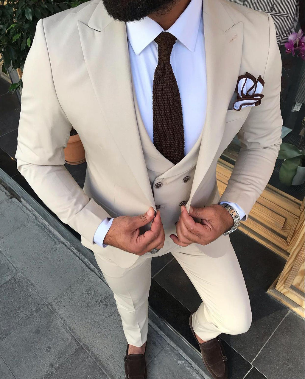 Fenichi Cream Slim Fit Suit-baagr.myshopify.com-3-BOJONI