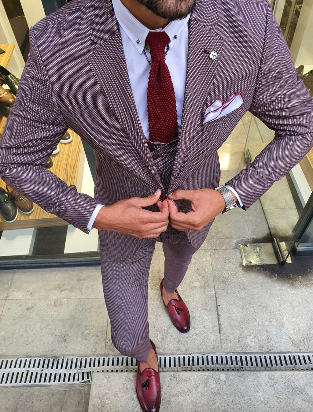 Midvale Caret Red Slim Fit Suit-baagr.myshopify.com-suit-brabion