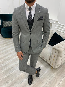 Bojoni Frento Gray Slim Fit Suit