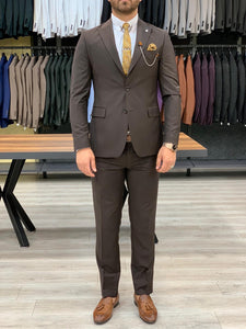 Verona Brown Slim Fit Wool Suit-baagr.myshopify.com-1-BOJONI