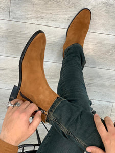 Suade Leather Chelsea Boots Brown-baagr.myshopify.com-shoes2-BOJONI