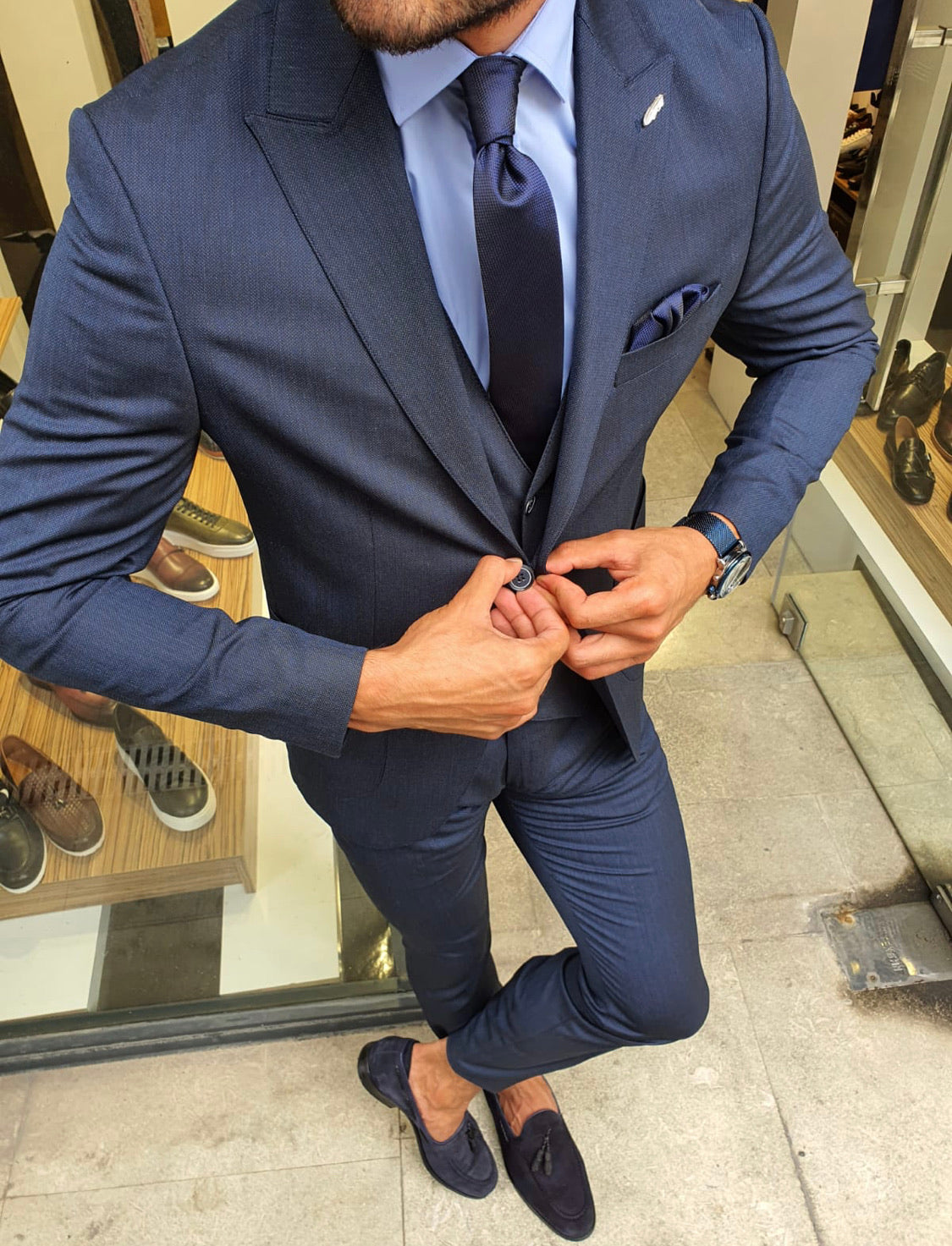 Reno Navy Blue Slim Fit Suit-baagr.myshopify.com-suit-BOJONI