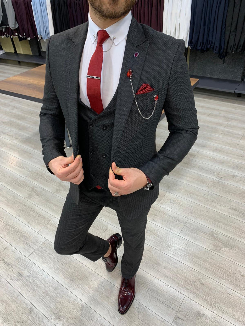 Zapali Royal Black Slim Fit  Suit-baagr.myshopify.com-1-BOJONI