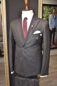 Slim-Fit Striped Double Suit Vest Black-baagr.myshopify.com-suit-BOJONI
