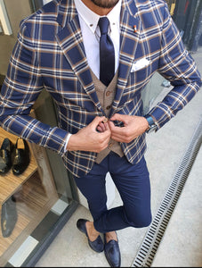 Bellingham Indigo Slim Fit Plaid Check Suit-baagr.myshopify.com-suit-BOJONI
