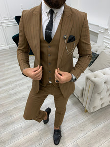 Lambrusco Brown Slim Fit Peak Lapel Striped Suit-baagr.myshopify.com-1-BOJONI