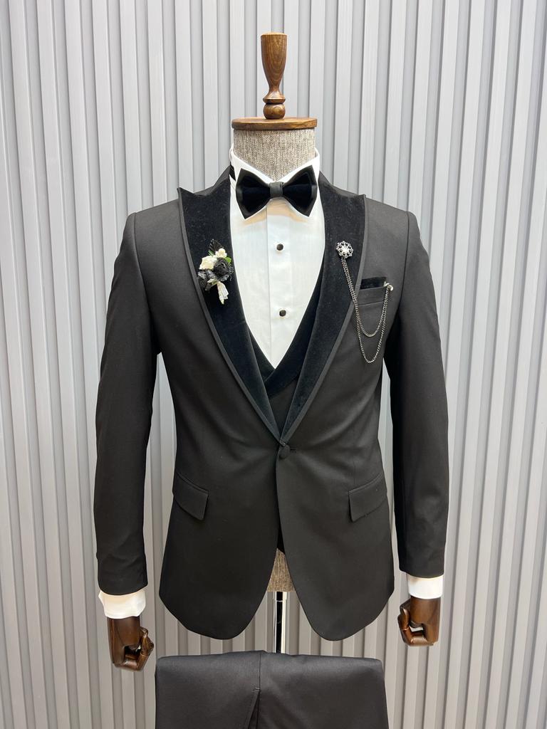 Bojoni Tommy Slim Fit Black  Tuxedo