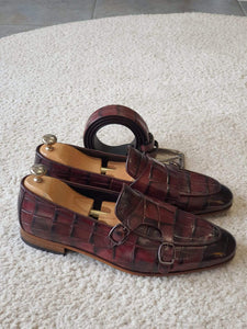 Antonio Burgundy Double Monk Strap Loafers-baagr.myshopify.com-shoes2-brabion