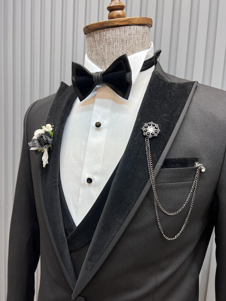 Bojoni Tommy Slim Fit Black  Tuxedo