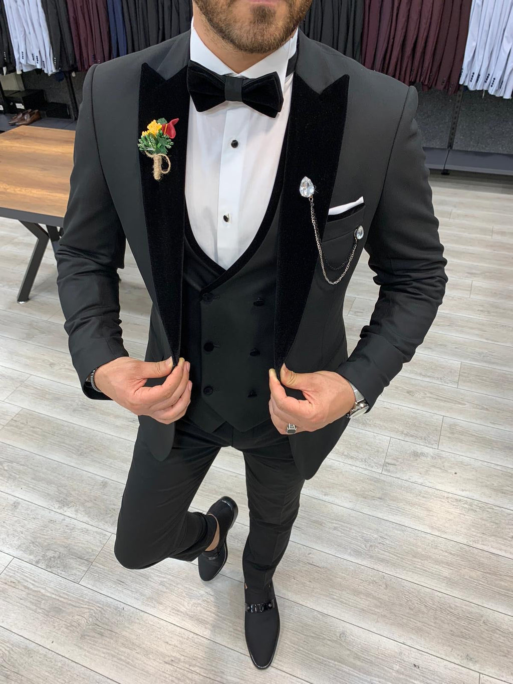 Valiko Black Slim Fit Tuxedo-baagr.myshopify.com-1-BOJONI