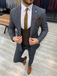 Concord Gray Slim Fit Plaid Check Suit-baagr.myshopify.com-1-BOJONI