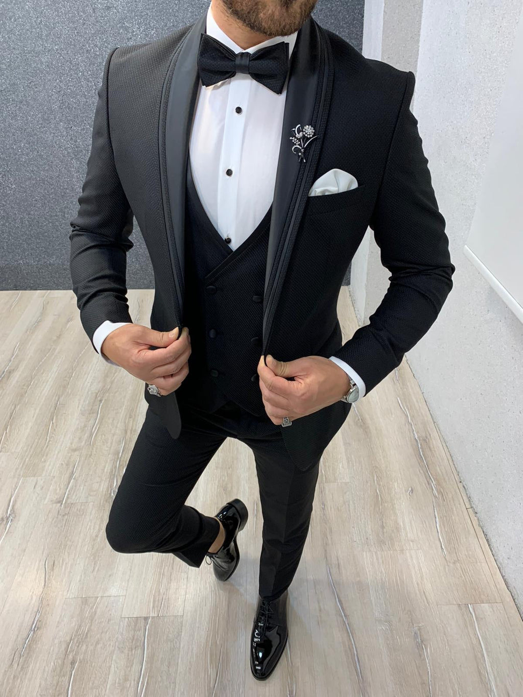 Lanso Slim Fit Tuxedo Black-baagr.myshopify.com-1-brabion