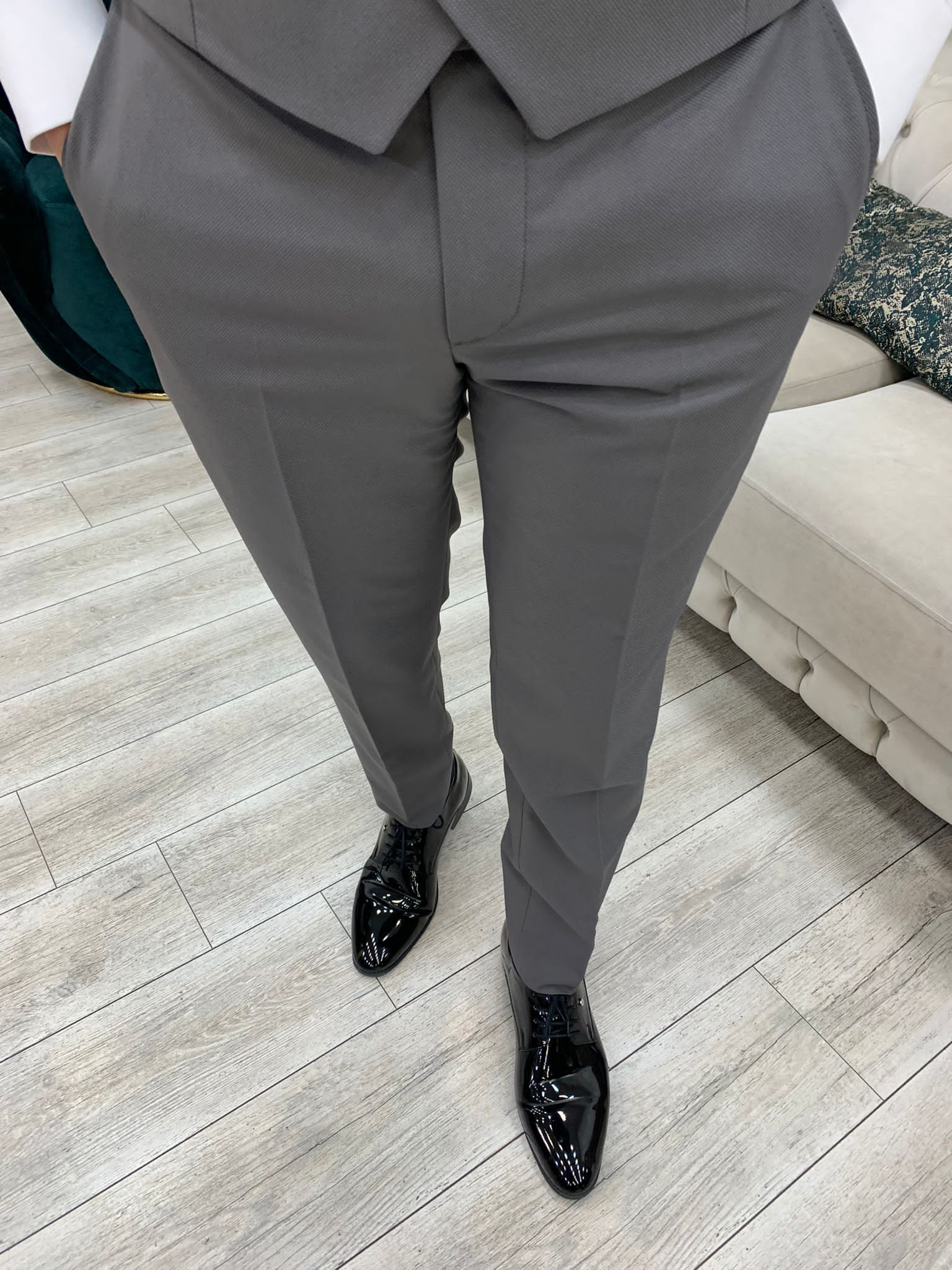 Bojoni Tishko Gray  Slim Fit Tuxedo