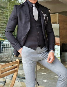 Garuzo  Black Slim Fit Suit-baagr.myshopify.com-suit-BOJONI