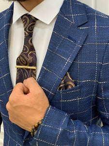 Serra Blue Slim Fit Plaid Suit-baagr.myshopify.com-1-BOJONI