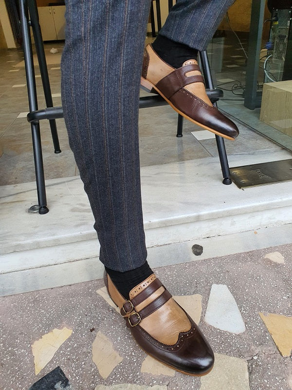 Bojo Giotto Brown Wing Tip Buckle Loafers-baagr.myshopify.com-shoes2-BOJONI