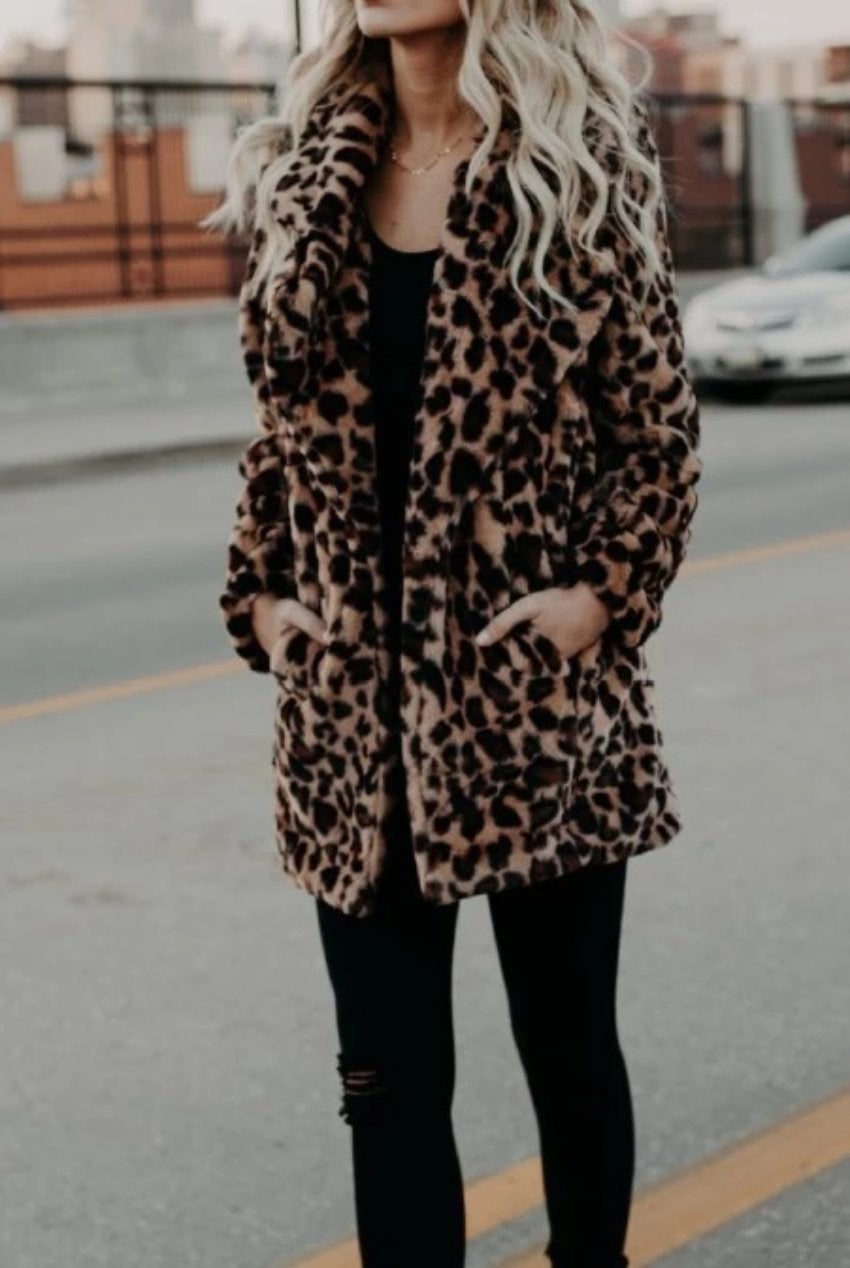 Womens Leopard Print Coat