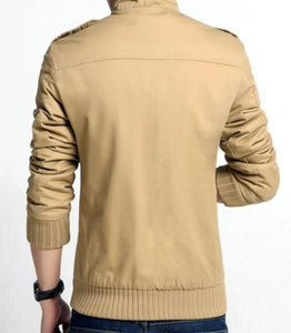 Mens Stand Up Collar Jacket With Inner Fur