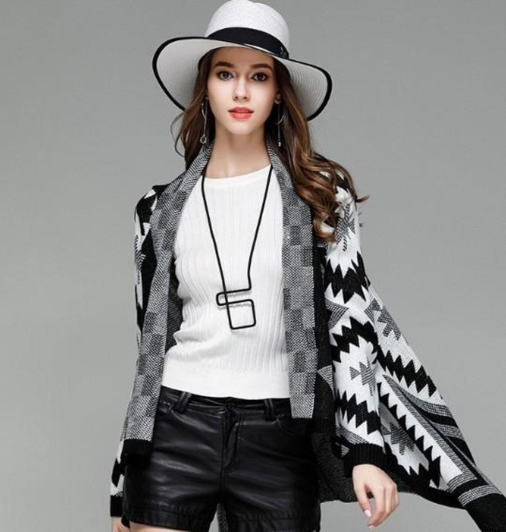 Womens Street Style Loose Fit Open Front Cardigan
