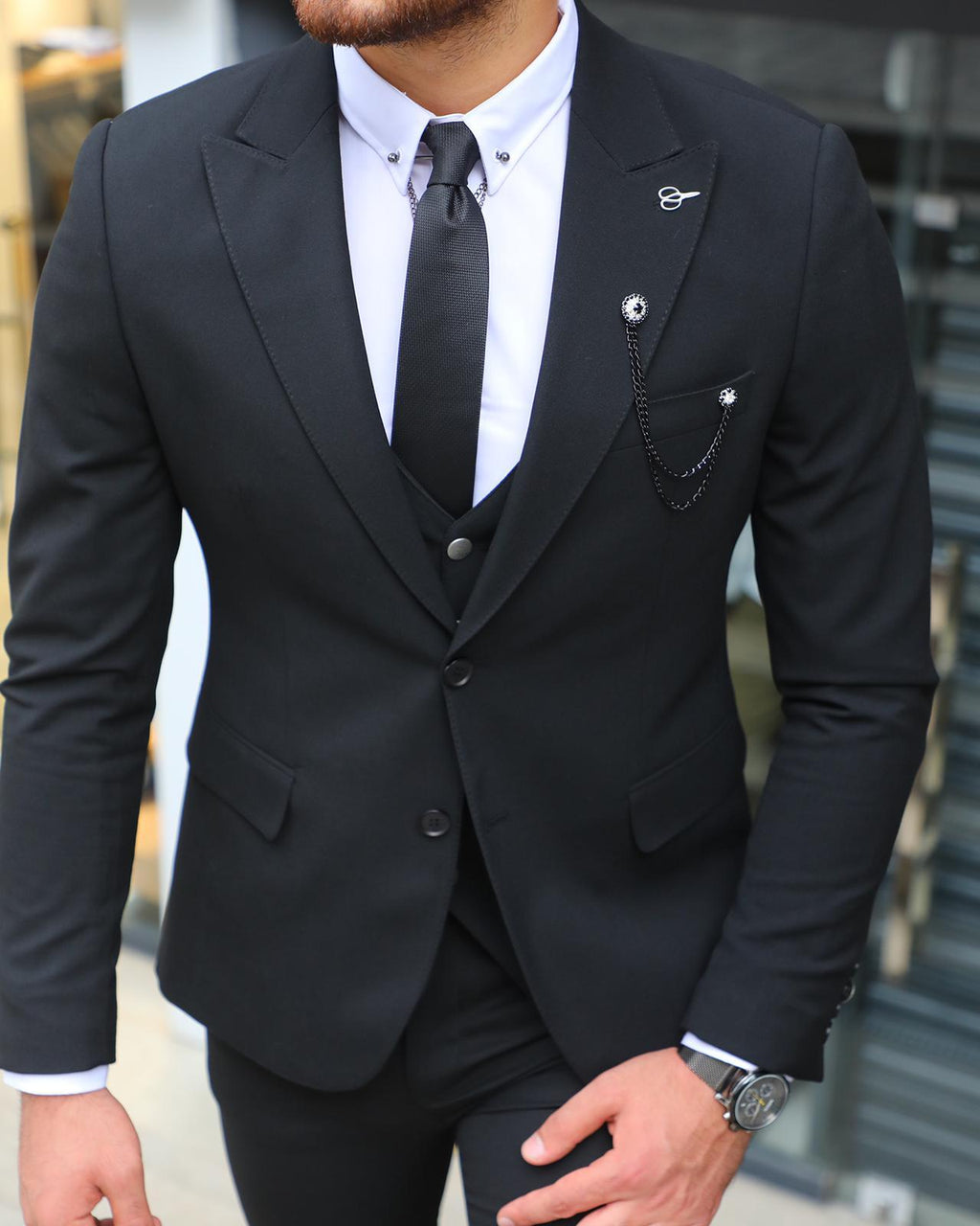 Forenzax Black Classic Slim Fit Suit-baagr.myshopify.com-suit-BOJONI