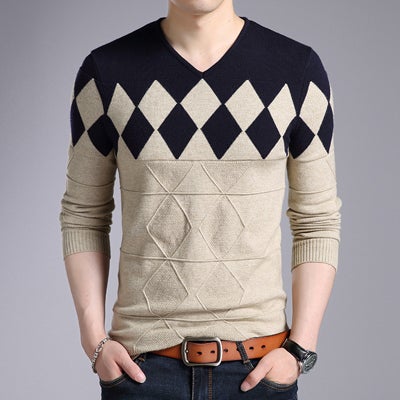 WOOL PATTERN SWEATER (3 colors)