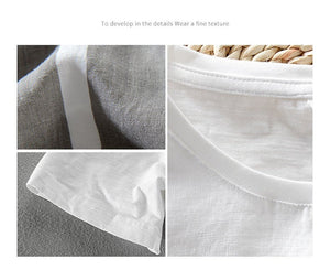 LETTER LINEN T-SHIRT